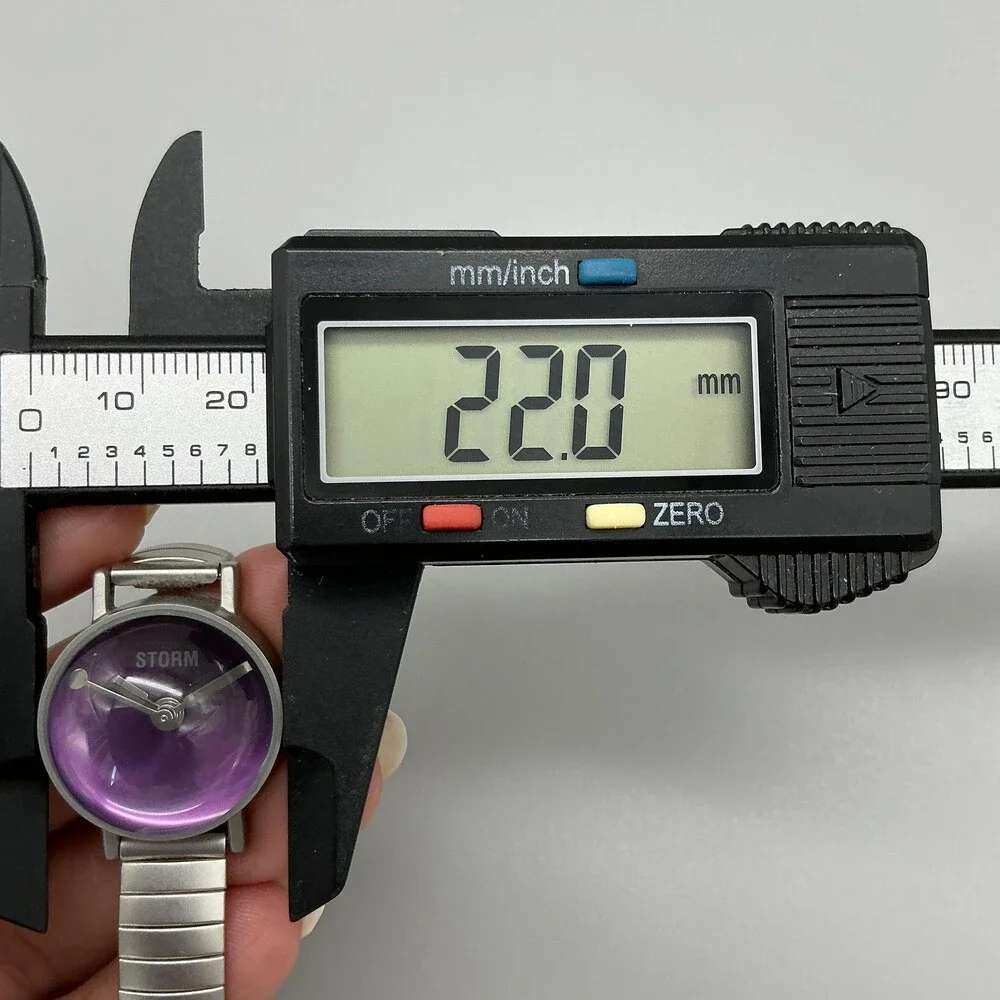 Storm Mini Bubble Womens Watch 22mm Purple Dial Expansion Bracelet New Battery